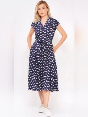 MONTEAU💫Shirt Dress WeinerDog Print